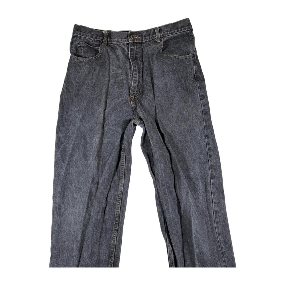 Timberland Mens Jeans Dark Wash Denim Straight Leg Size 36x32 Gray